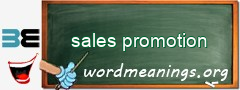 WordMeaning blackboard for sales promotion